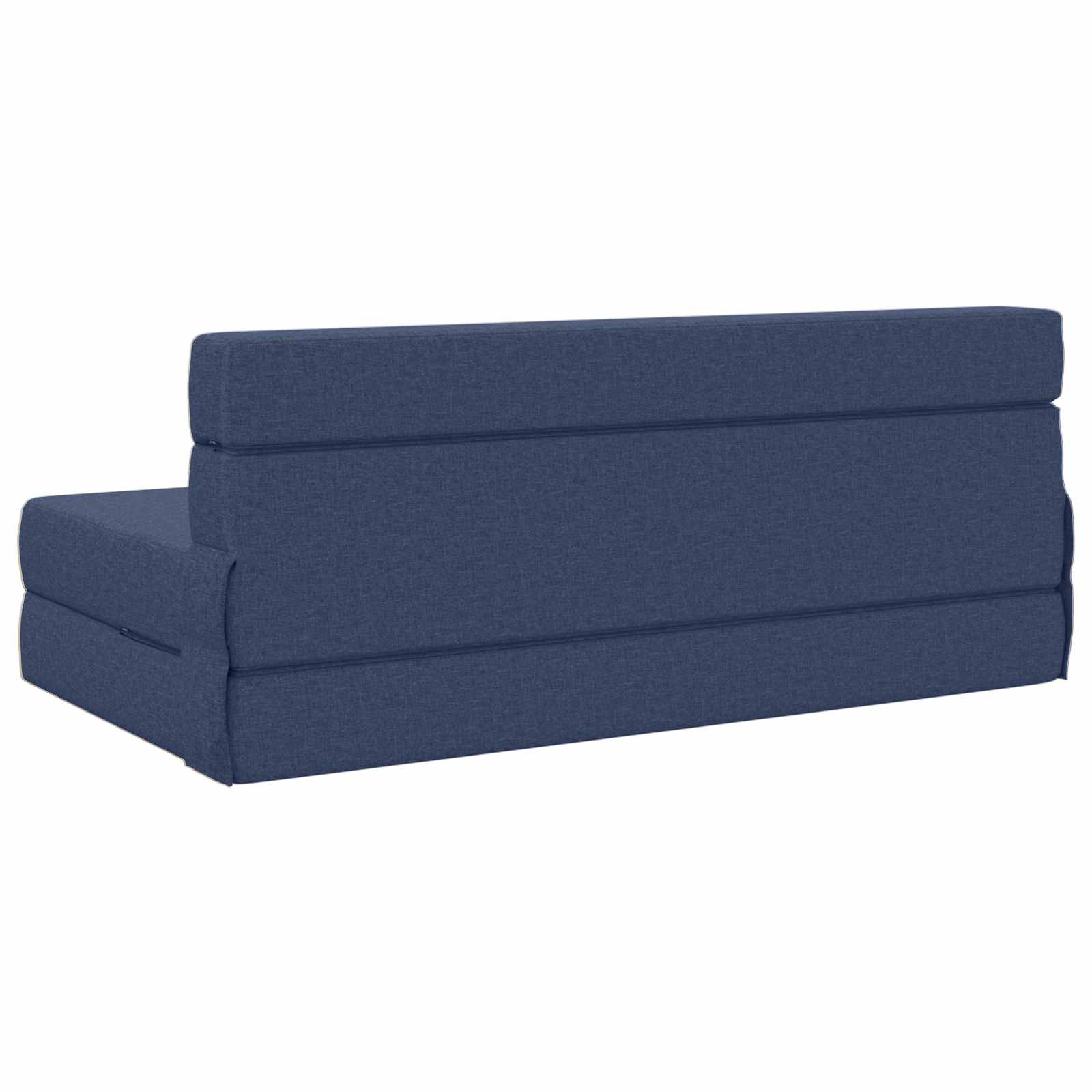 Zložljiva sedežna postelja Modra 203 x 152 x 15 cm blago - slika 4