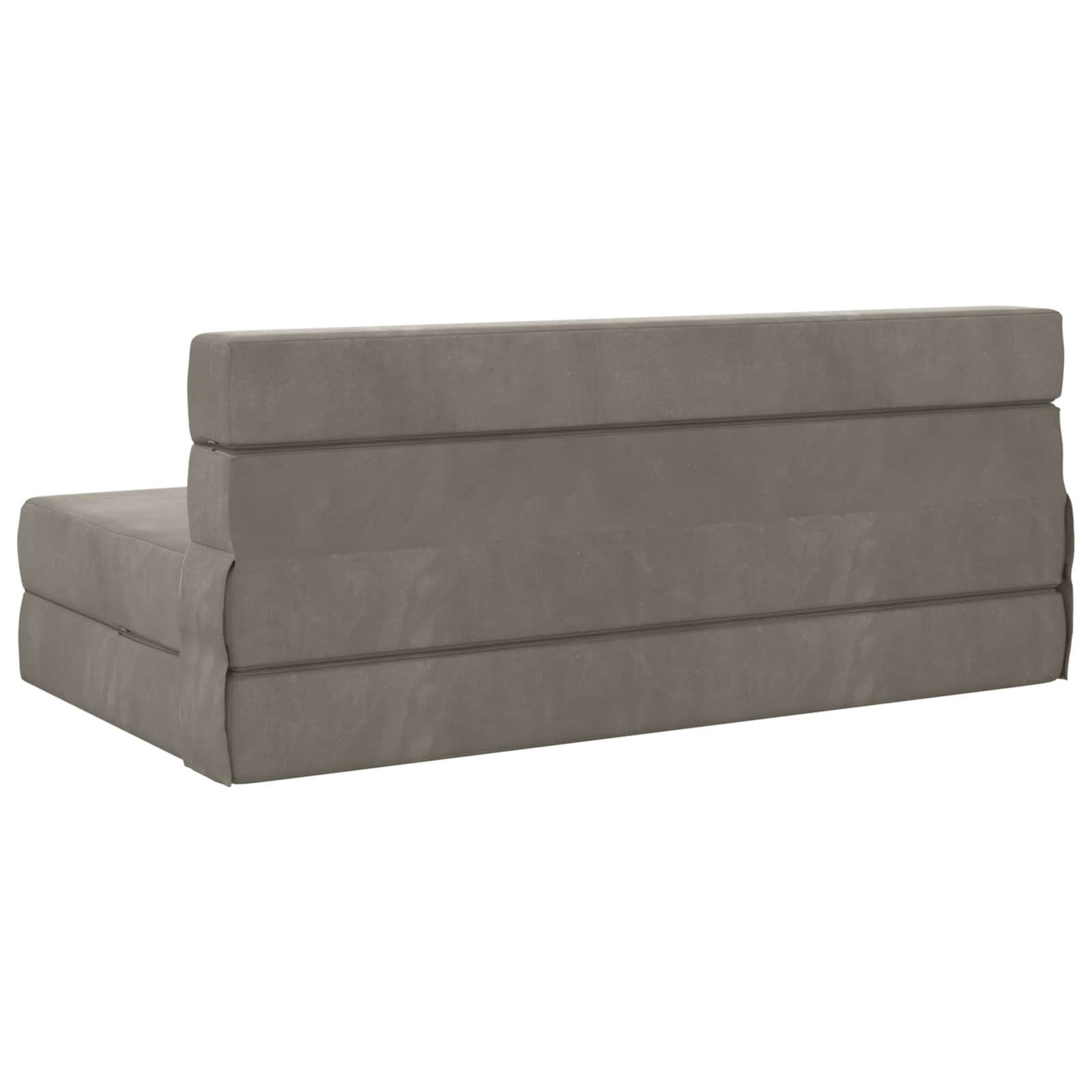 Zložljiva sedežna postelja Svetlo siva 203 x 152 x 15 cm Žamet - slika 4