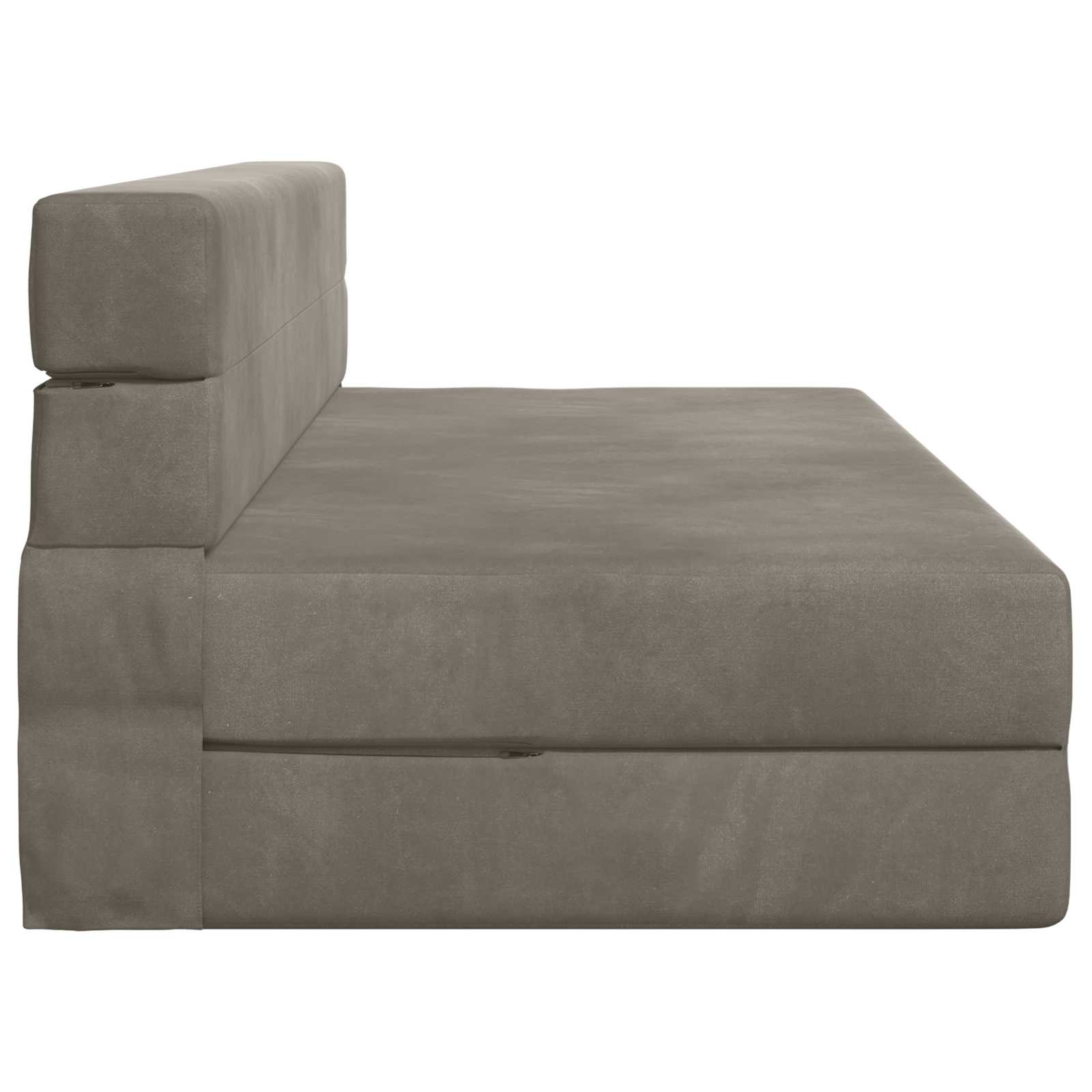 Zložljiva sedežna postelja Svetlo siva 203 x 152 x 15 cm Žamet - slika 3