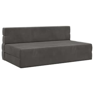 Skládací pohovka postel Tmavě šedá 152 x 86,5 x 60 cm Textil - obrázek 2