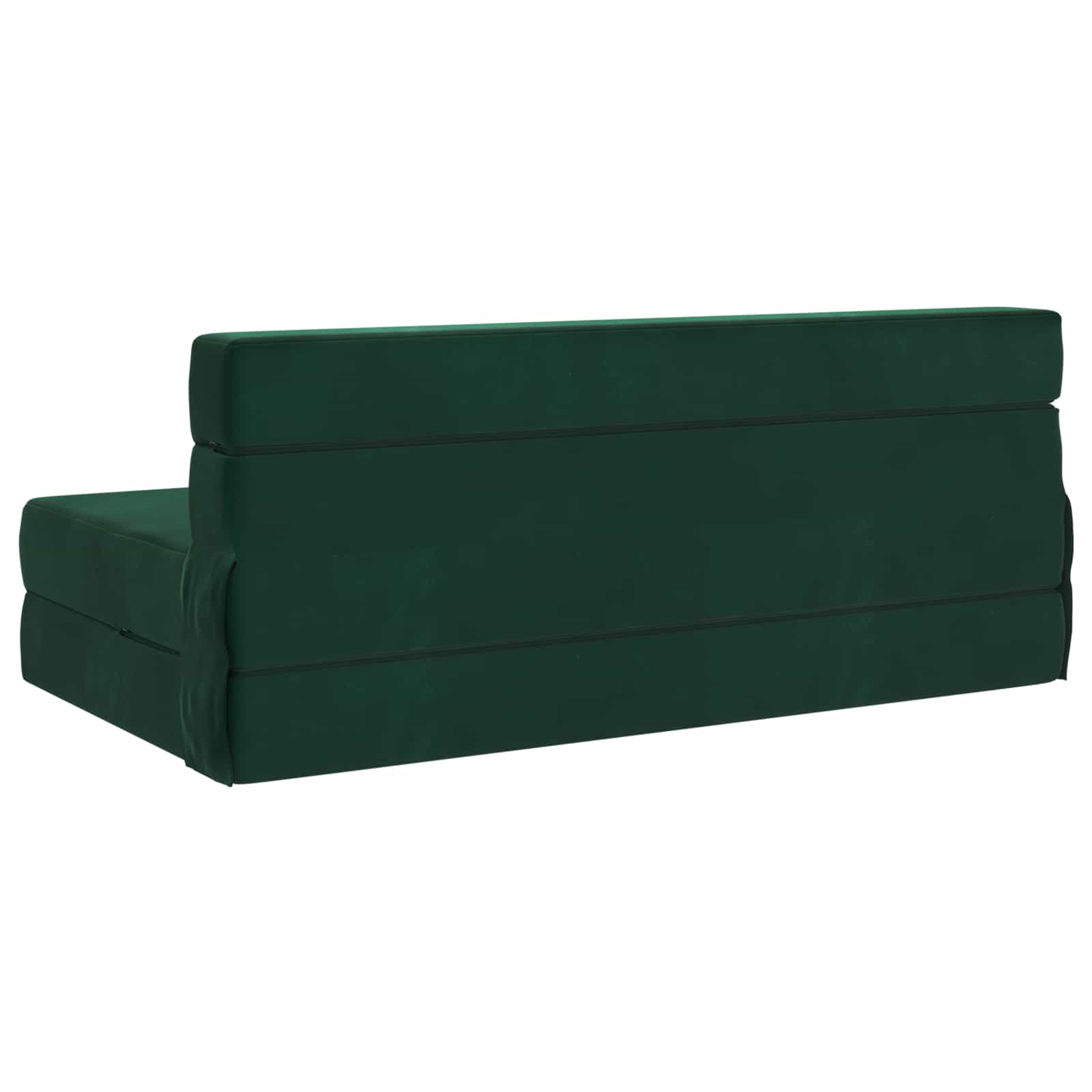 Zložljiva sedežna postelja Temno zelena 203 x 152 x 15 cm Žamet - slika 4