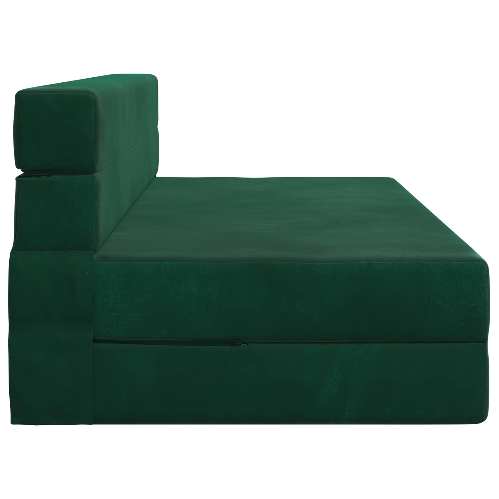 Zložljiva sedežna postelja Temno zelena 203 x 152 x 15 cm Žamet - slika 3