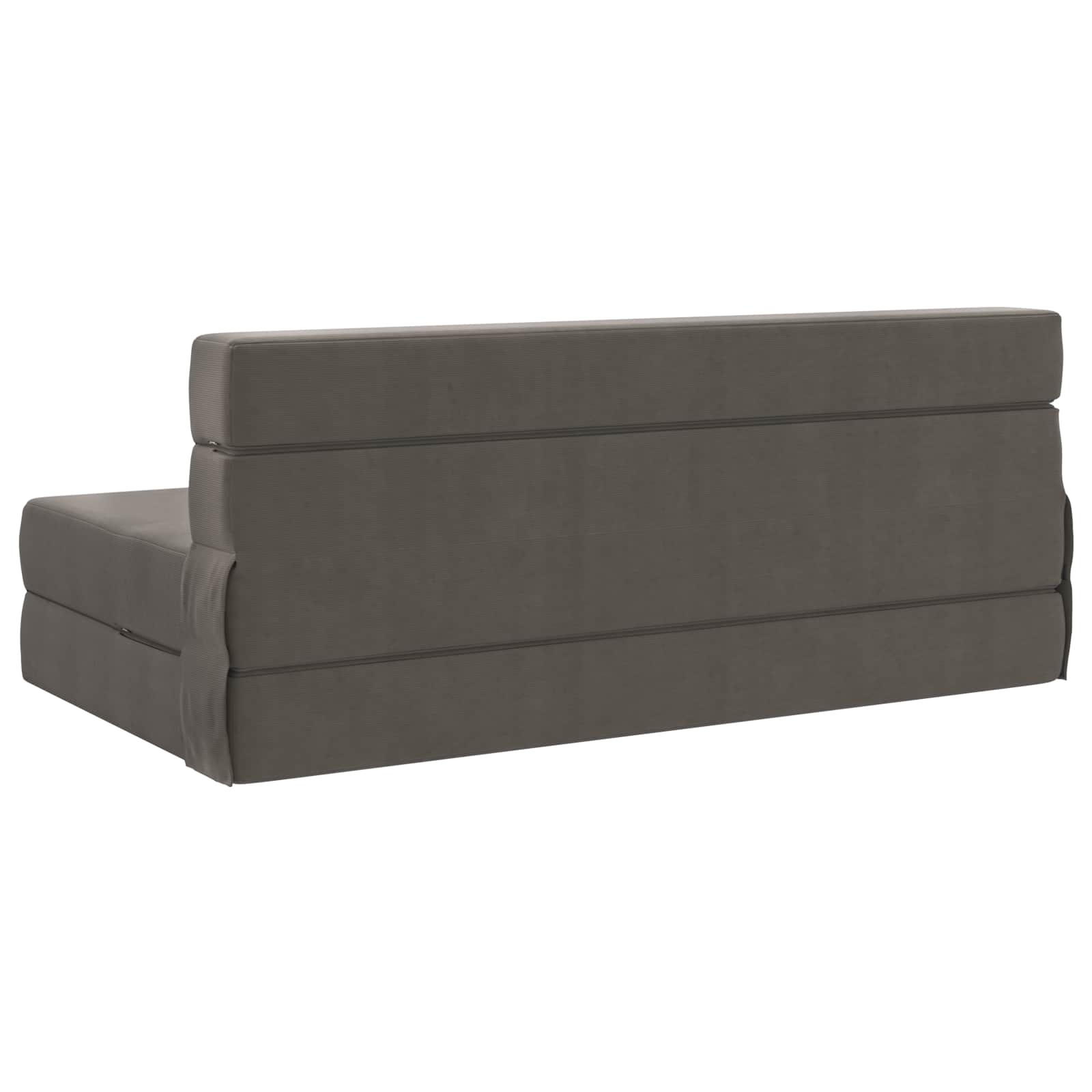 Zložljiva sedežna postelja Svetlo siva 203 x 152 x 15 cm - slika 4