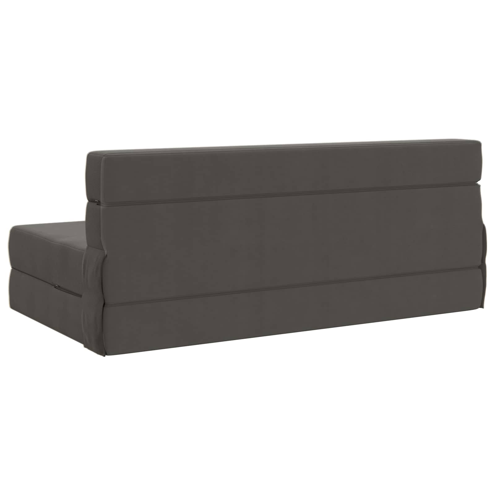 Zložljiva sedežna postelja Temno siva 203 x 152 x 15 cm - slika 4