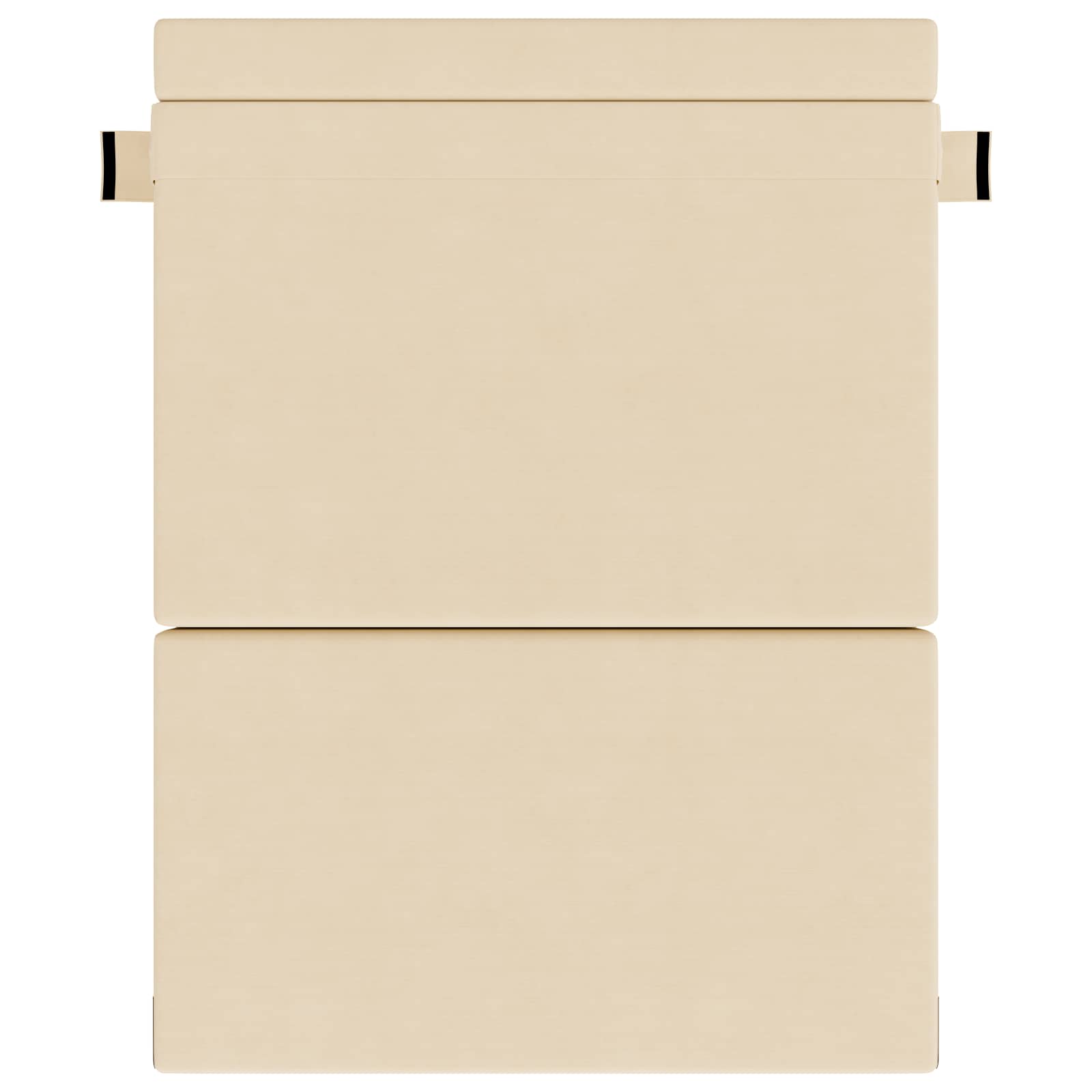 Zložljiva sedežna postelja krema 203 x 152 x 15 cm - slika 2