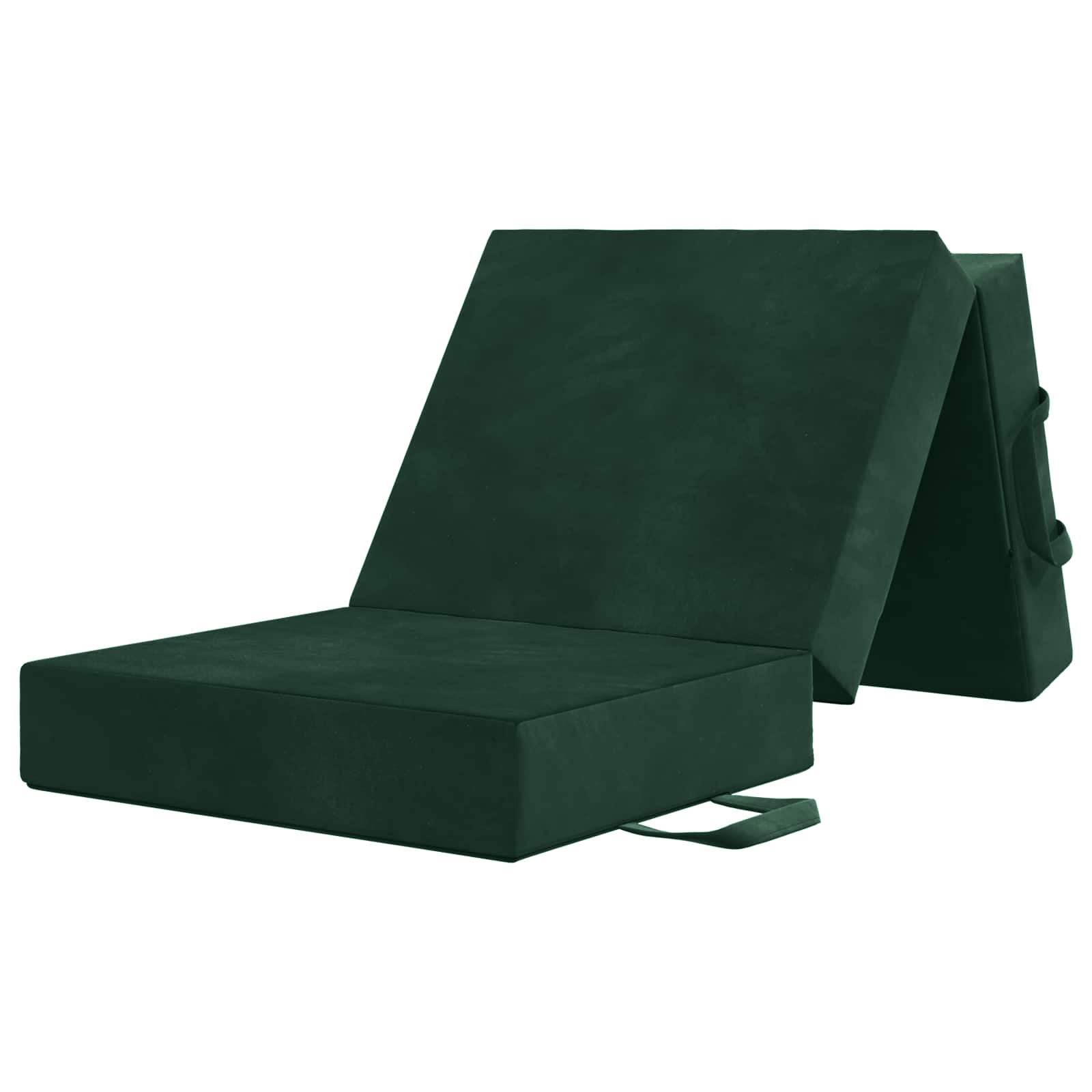 Zložljiv kavč postelja 75 x 67 x 45 cm Temno zelena - slika 3