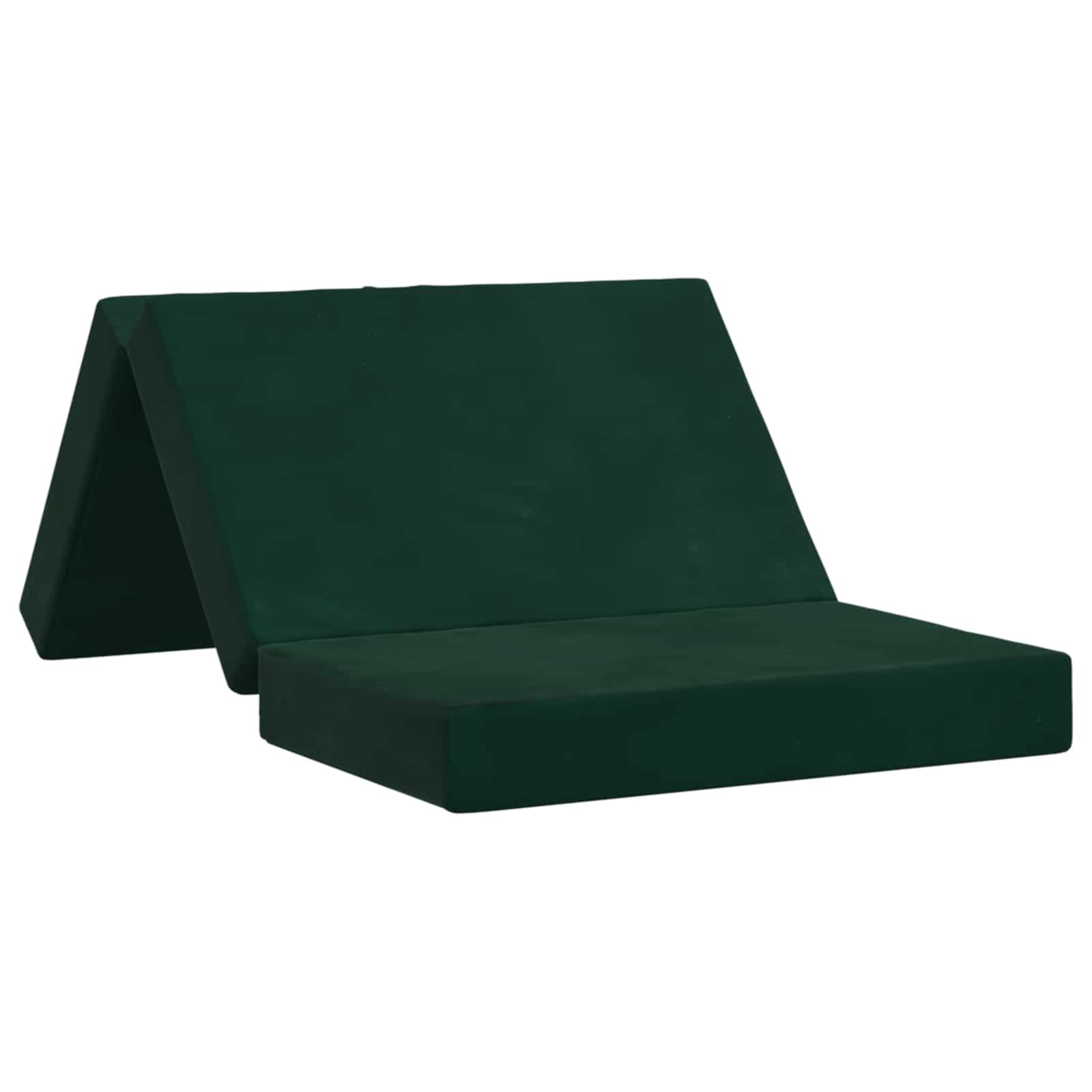 vidaXL Skládací pohovka postel 80 x 67 x 45 cm Tmavě zelená