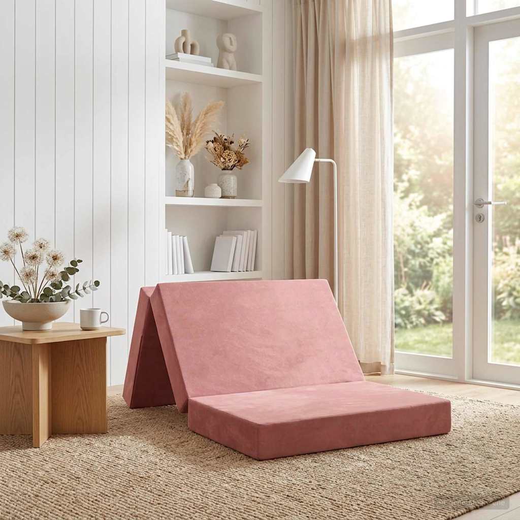 Skládací pohovka postel 100 x 67 x 45 cm Růžová