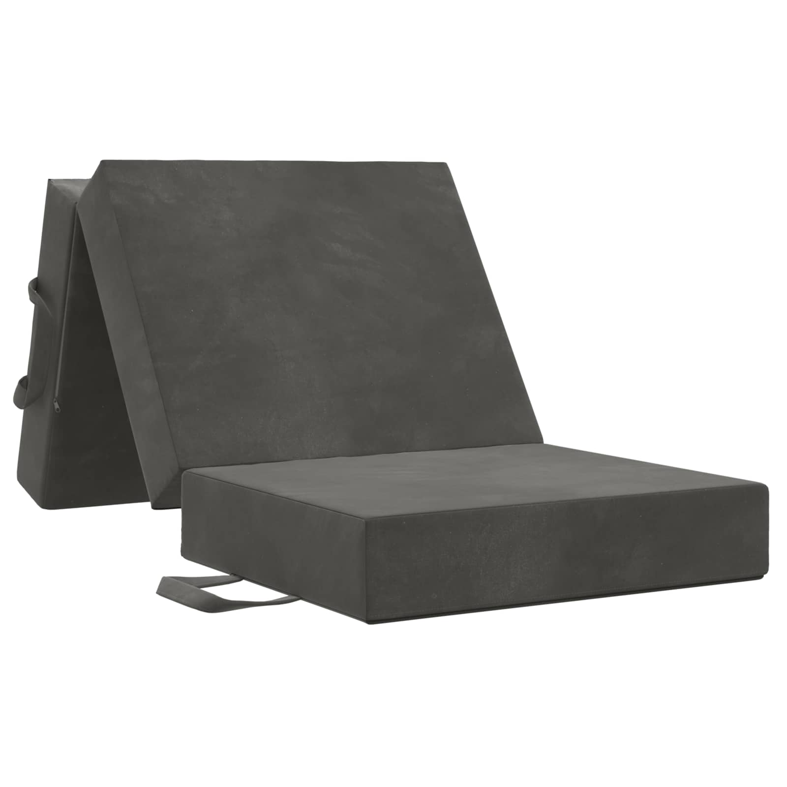 vidaXL Canapea Pat Pliabilă 90 x 67 x 45 cm Gri închis