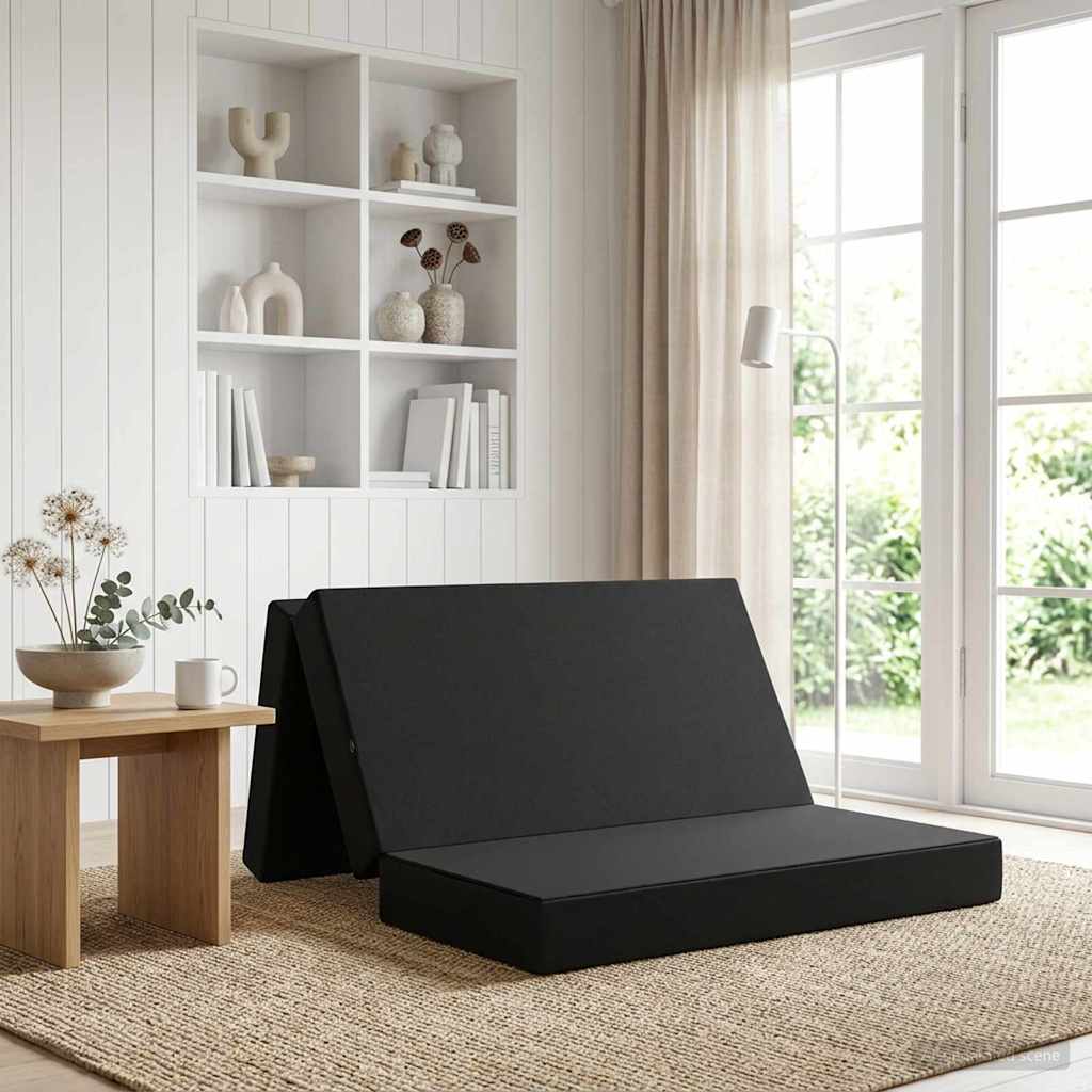 Skládací pohovka postel 160 x 67 x 45 cm Černá