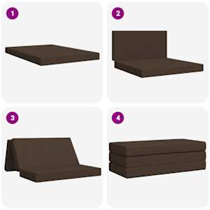 Skládací pohovka postel 160 x 67 x 45 cm Taupe - obrázek 8