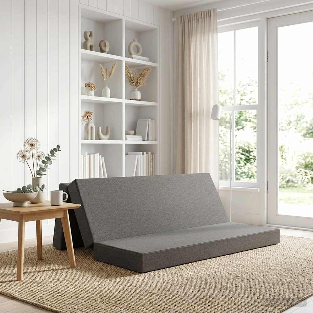 Skládací pohovka postel 200 x 67 x 45 cm Světle šedá