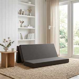 Zložljiv kavč postelja 180 x 67 x 45 cm Temno siva