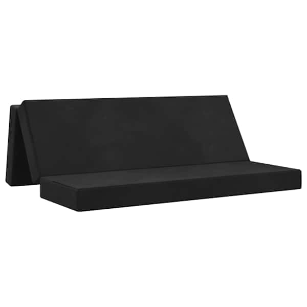 vidaXL Kokkupandav diivanvoodi 180 x 67 x 45 cm Must