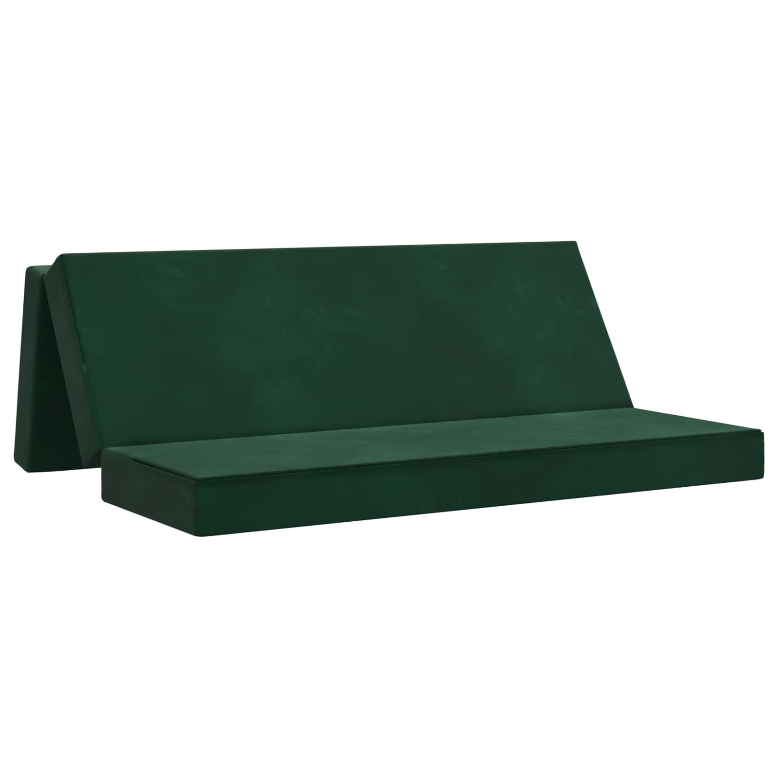 vidaXL Skládací pohovka postel 200 x 67 x 45 cm Tmavě zelená