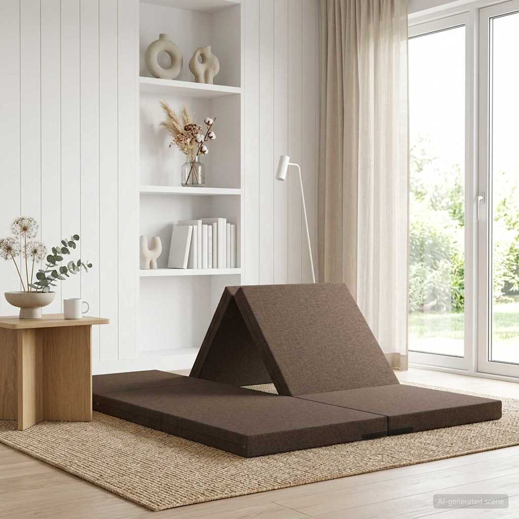 Skládací pohovka postel 140 x 67 x 45 cm Taupe