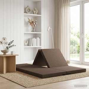 Zložljiv kavč postelja 140 x 67 x 45 cm Taupe