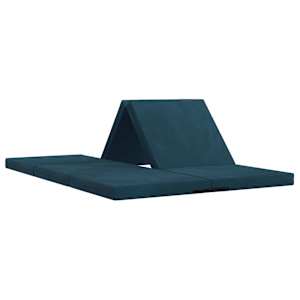 vidaXL Kokkupandav diivanvoodi 140 x 67 x 15 cm Sinine