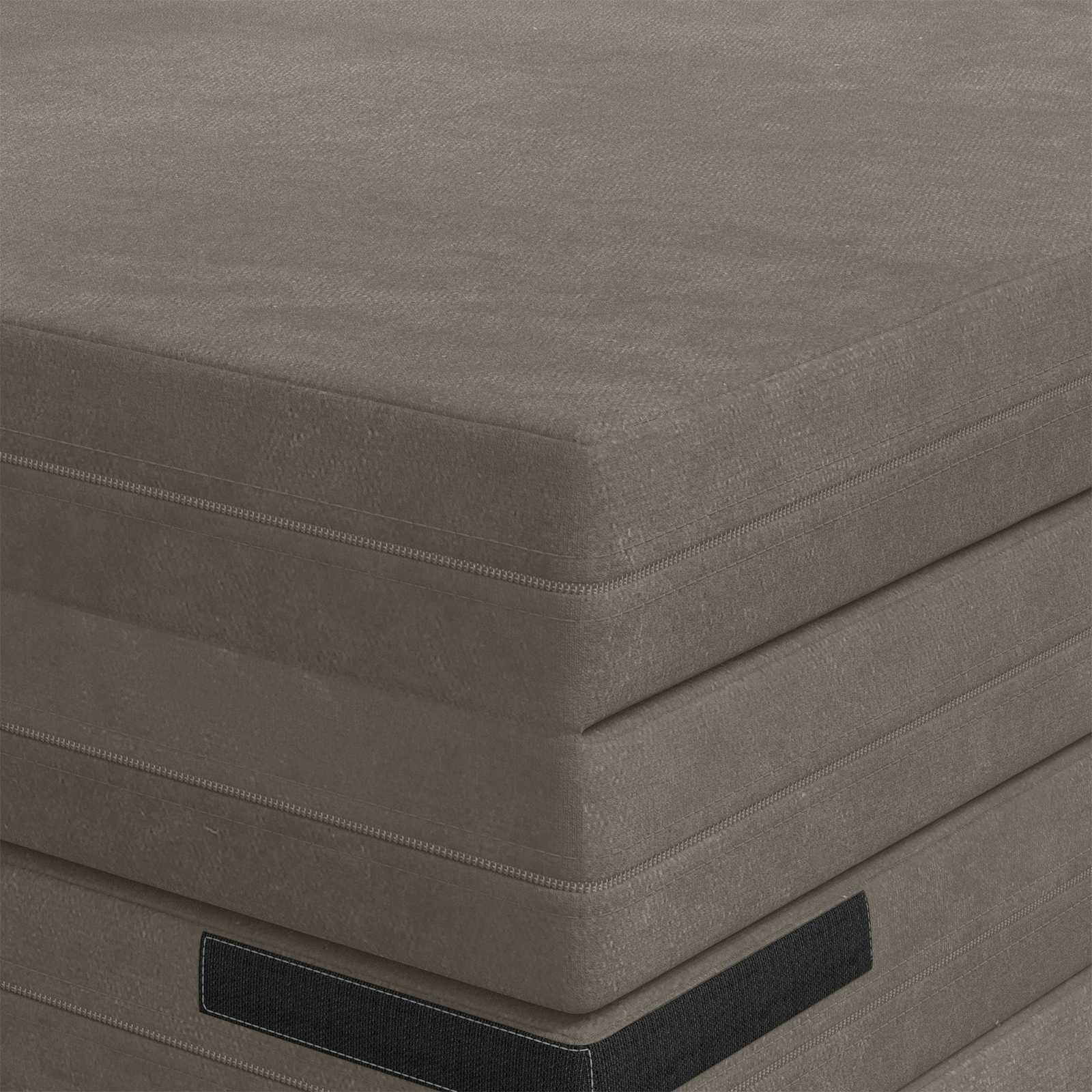 Skládací pohovka postel 140 x 67 x 45 cm Světle šedá - obrázek 7