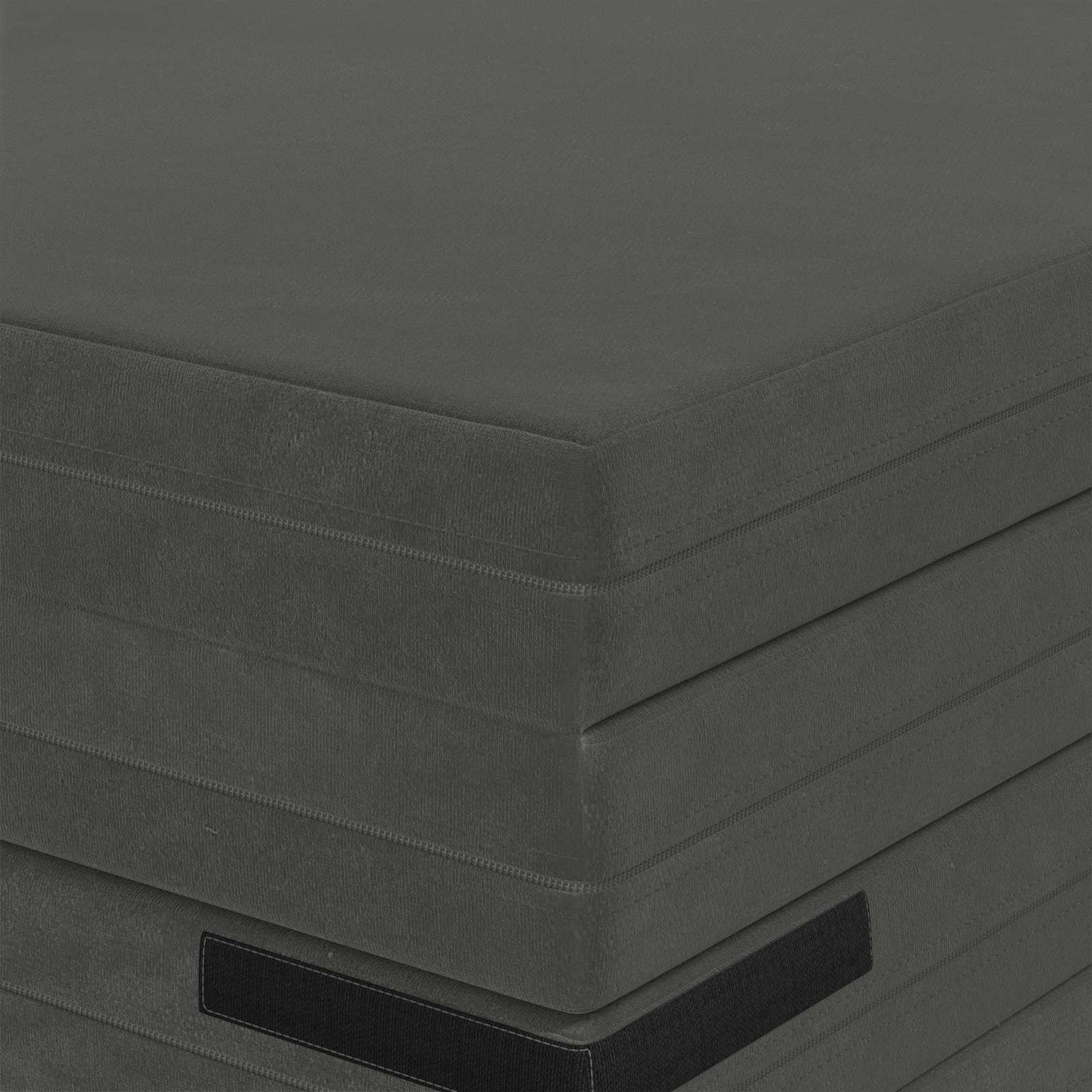 Skládací pohovka postel 140 x 67 x 45 cm Tmavě šedá - obrázek 7