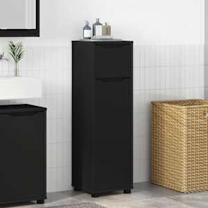 Kopalniška omarica Črna 30,5 x 30 x 101 cm Konstruiran les