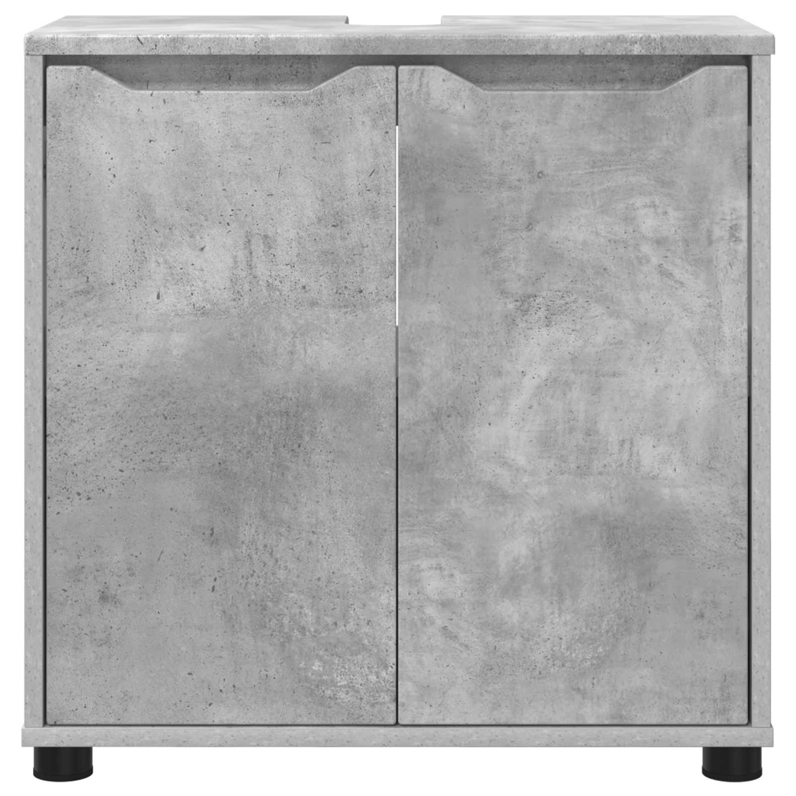 Шкаф за баня с мивка Циментено сиво 60 x 30 x 60 cm — изображение 4