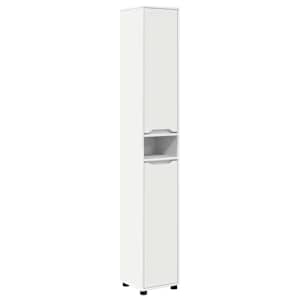 vidaXL Vannitoa kapp Valge 30,5 x 30 x 195 cm Tehispuit