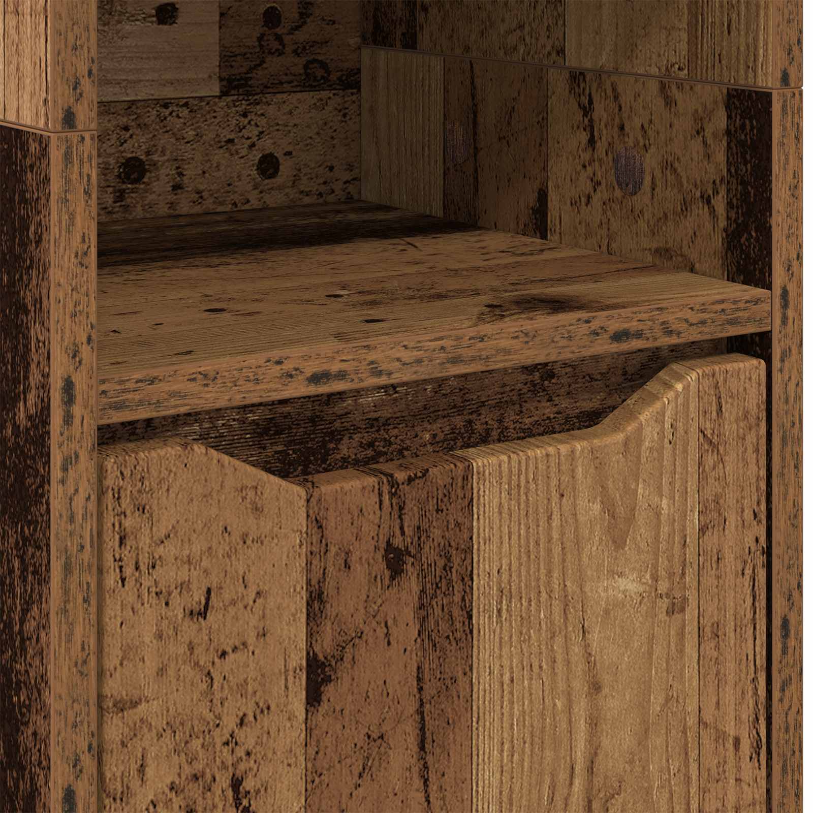vidaXL Badezimmerschrank Altholz 30,5 x 30 x 195 cm Holzwerkstoff – Bild 10