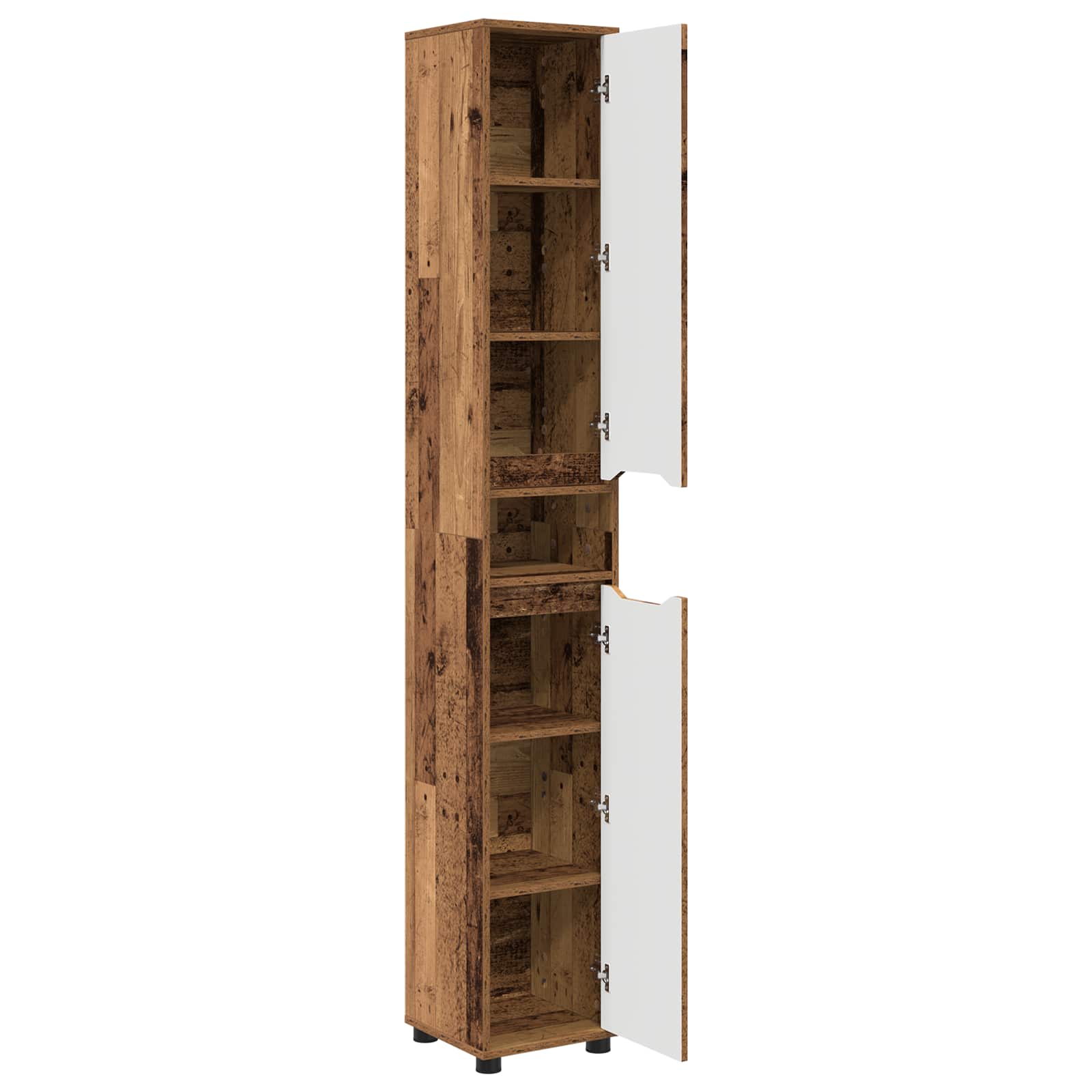 vidaXL Badezimmerschrank Altholz 30,5 x 30 x 195 cm Holzwerkstoff – Bild 5