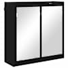 vidaXL Vannitoa peeglikapp Must 60 x 20 x 60 cm Tehispuit