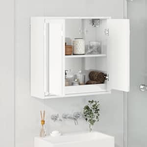 Koupelnová zrcadlová skříň Vysoce lesklá bílá 60 x 20 x 60 cm - obrázek 4