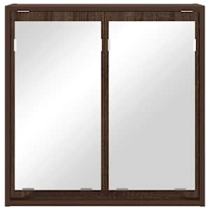 Koupelnová zrcadlová skříň s policí Hnědý dub 60 x 20 x 60 cm - obrázek 6