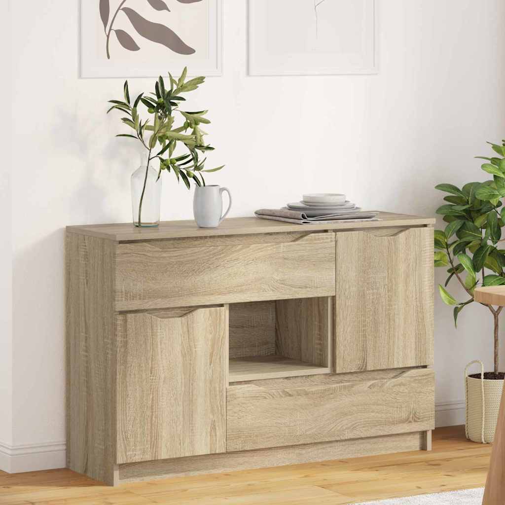 vidaXL Sideboard Sonoma-Eiche 100 x 30 x 65,6 Holzwerkstoff