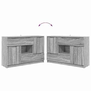 Servírovací skříň Šedá Sonoma 100 x 30 x 65,6 kompozitní dřevo - obrázek 12