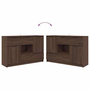 Servírovací skříň Hnědý dub 100 x 30 x 65,6 kompozitní dřevo - obrázek 12