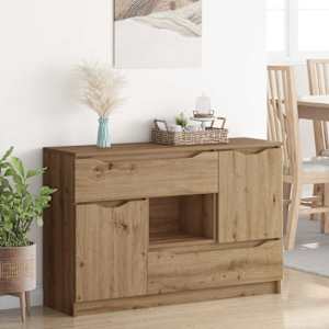 Servírovací skříň Artisanový dub 100 x 30 x 65,6 - obrázek 4
