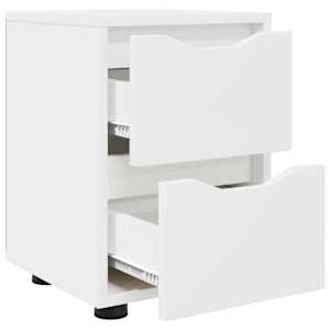 Noční stolky 2 pcs Bílá 30,5 x 30 x 43 cm kompozitní dřevo - obrázek 5