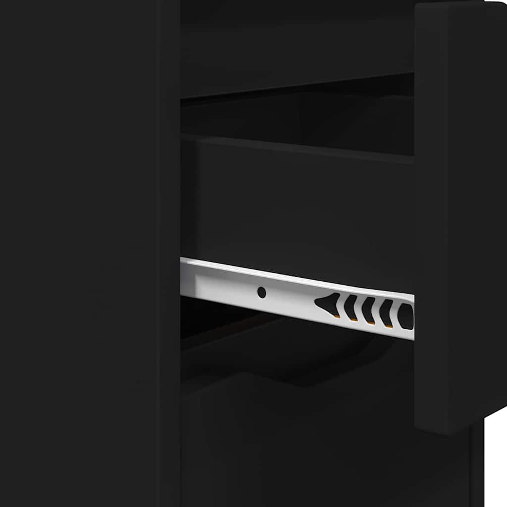 Κομοδίνο με συρτάρι Μαύρο 30,5 x 30 x 43 εκ Επεξεργασμένο ξύλο - Image 9