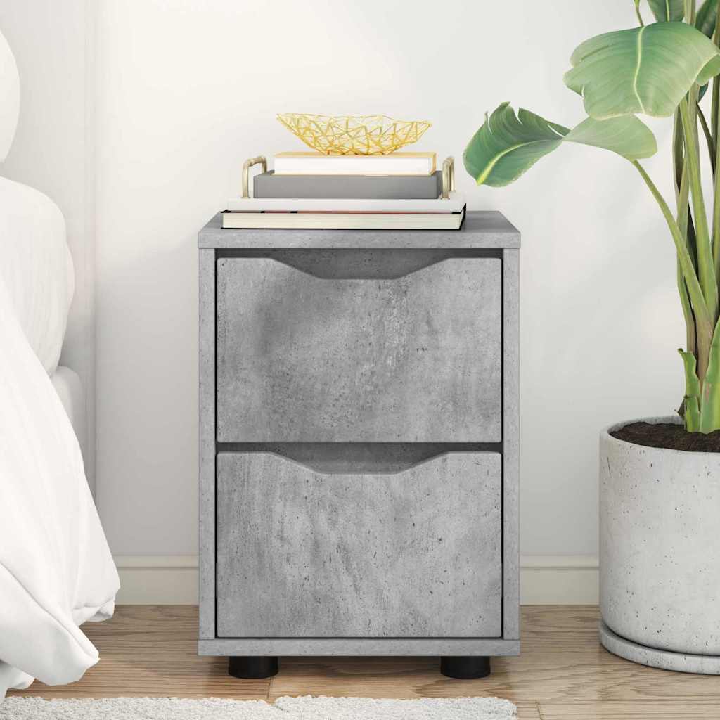 Κομοδίνο Σκυρόδεμα Γκρι 30,5 x 30 x 43 εκ Επεξεργασμένο ξύλο - Image 4