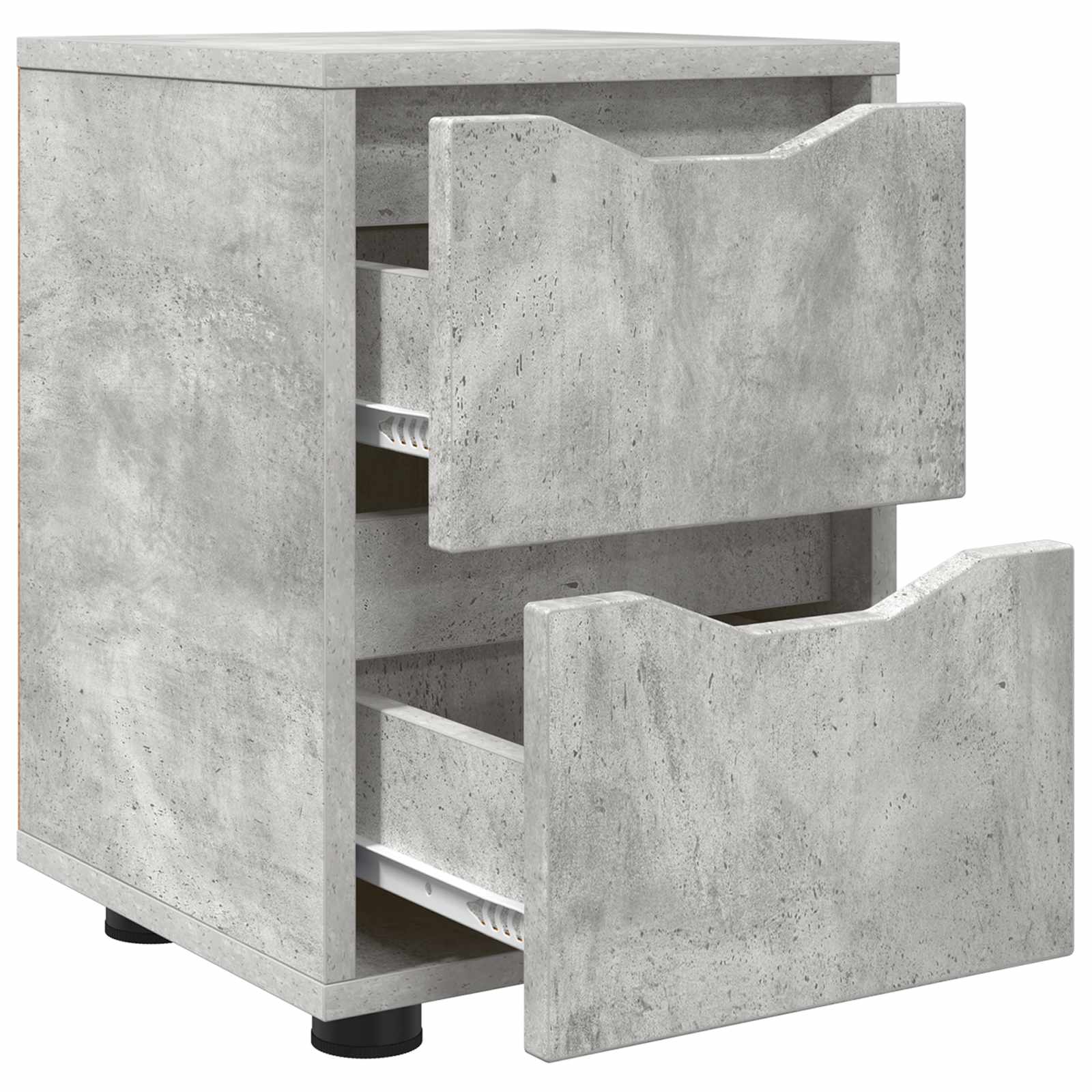 Nočna omarica Betonsko siva 30,5 x 30 x 43 cm Konstruiran les - slika 5