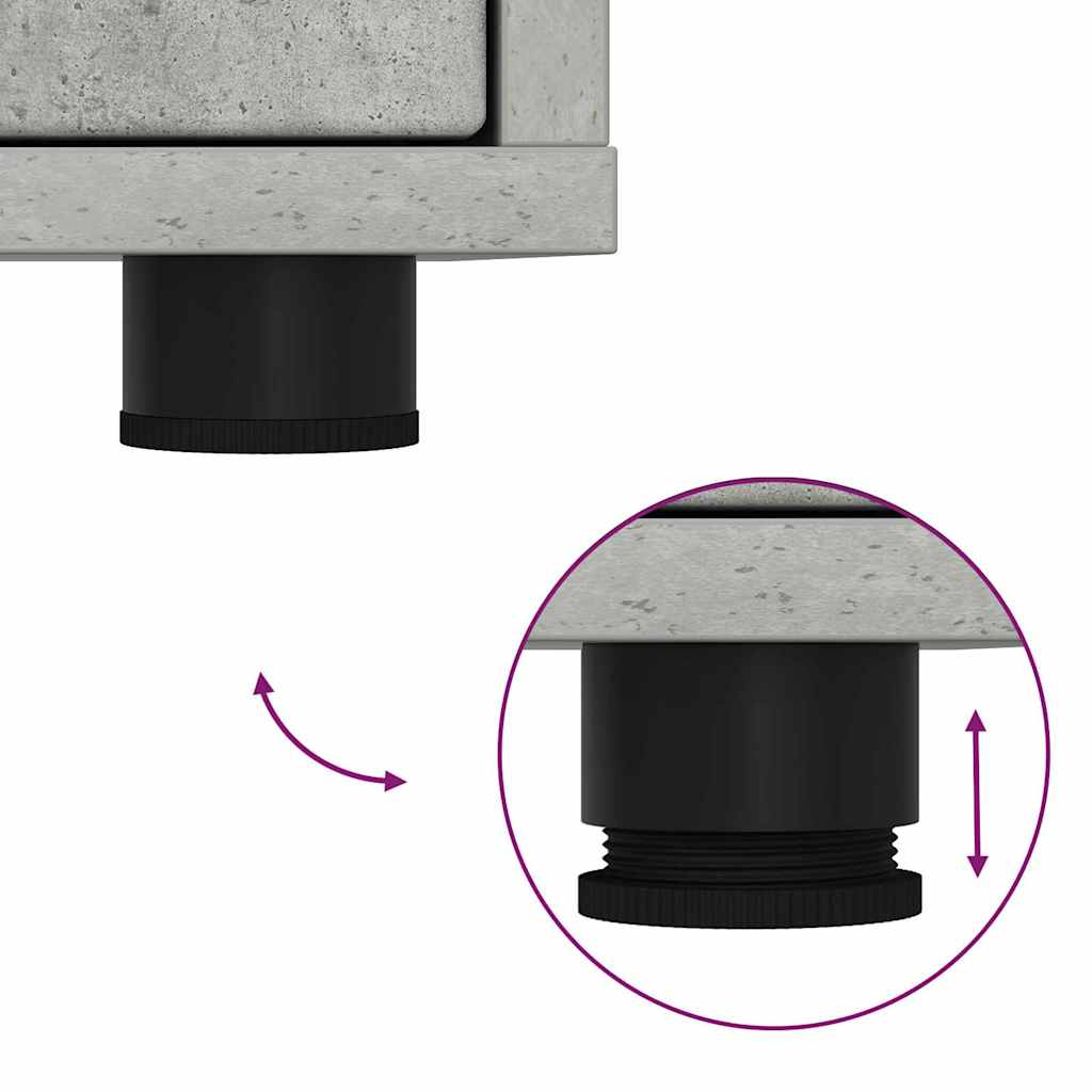 Κομοδίνο Σκυρόδεμα Γκρι 30,5 x 30 x 43 εκ Επεξεργασμένο ξύλο - Image 11