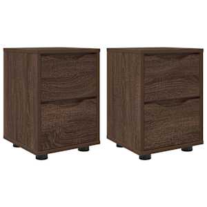 Noční stolky 2 pcs Hnědý dub 30,5 x 30 x 43 cm kompozitní dřevo - obrázek 2