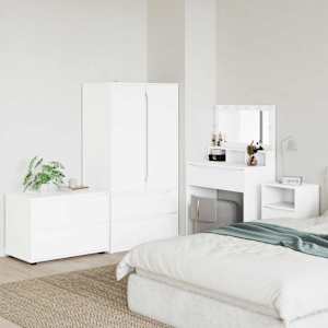 Omarica za shranjevanje Bela 80 x 48 x 57 cm Konstruiran les