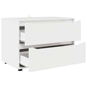 Omarica za shranjevanje Bela 80 x 48 x 57 cm Konstruiran les - slika 7