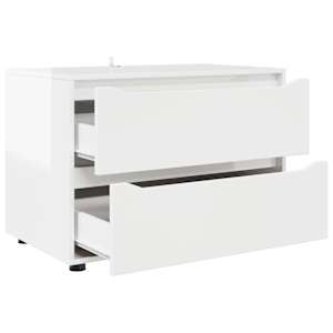 Omarica za shranjevanje Visok sijaj bela 80 x 48 x 57 cm - slika 7