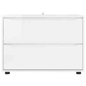 Omarica za shranjevanje Visok sijaj bela 80 x 48 x 57 cm - slika 8