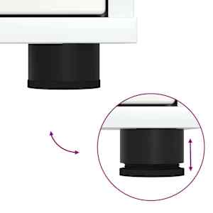 Omarica za shranjevanje Visok sijaj bela 80 x 48 x 57 cm - slika 13