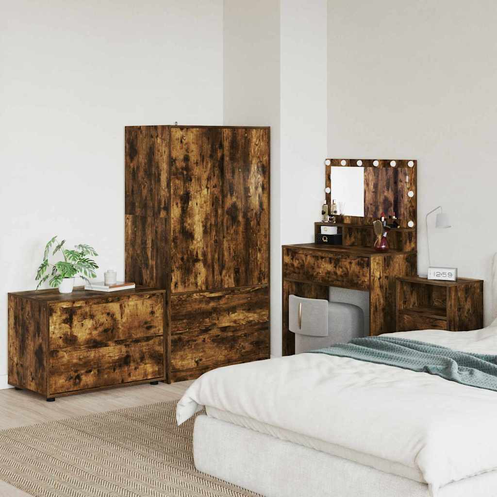 vidaXL Dulap de depozitare Stejar fumuriu 80 x 48 x 57 cm