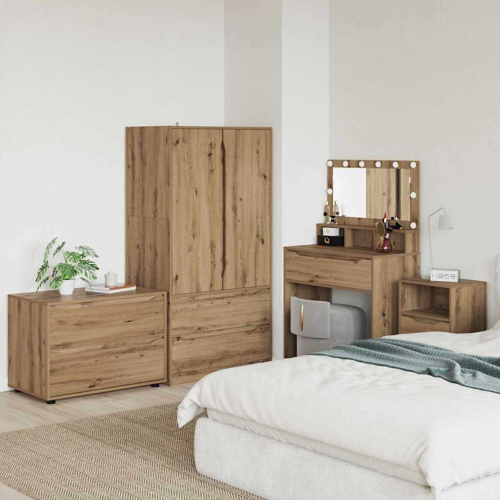 vidaXL Dulap de depozitare Stejar Artizanal 80 x 48 x 57 cm