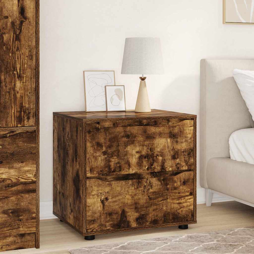 vidaXL Dulap de depozitare Stejar fumuriu 60 x 48 x 57 cm